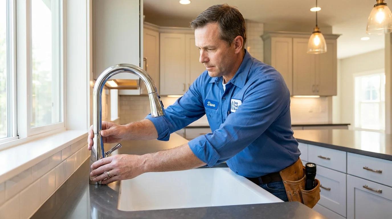 Kitchen faucet installation by Johns Plumbing LLC in Conroe