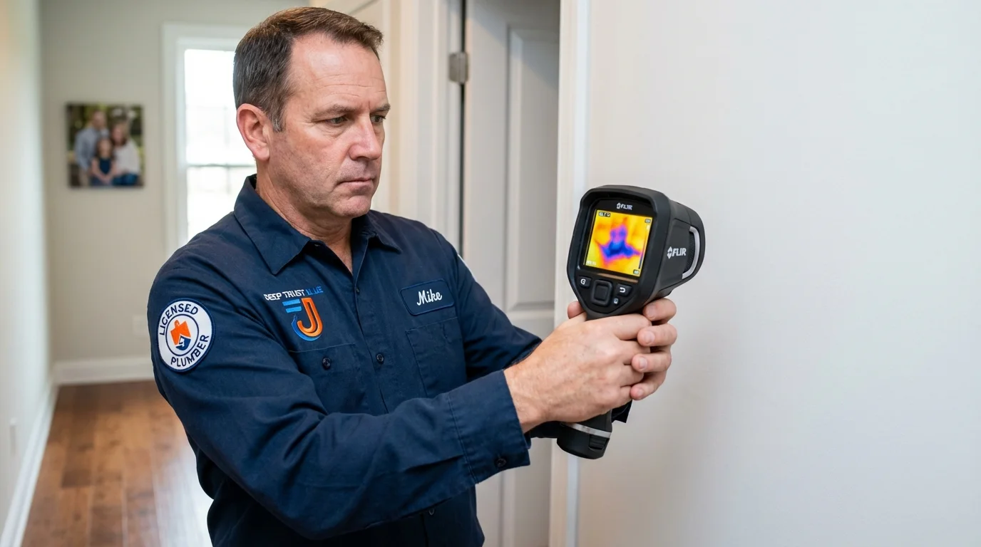 Thermal imaging leak detection by Johns Plumbing LLC in Conroe